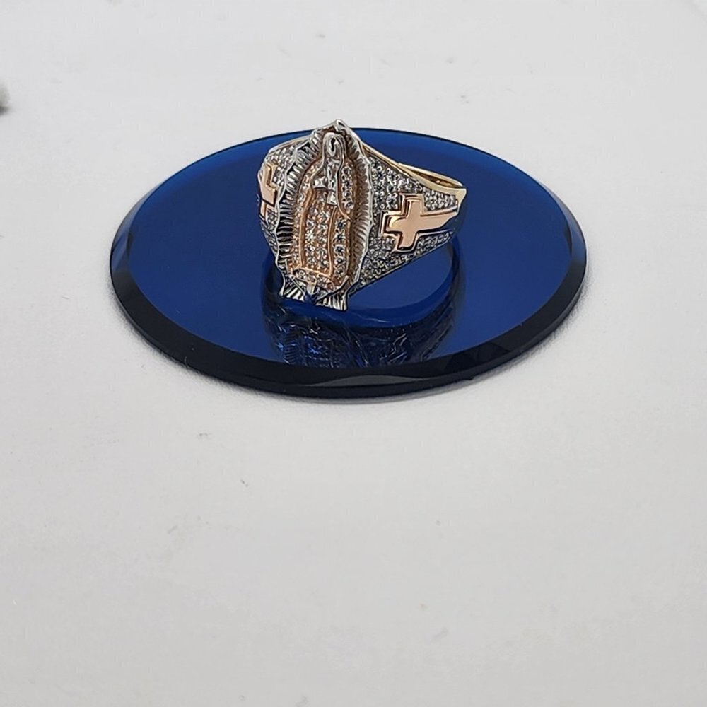 Brand New Sterling Silver 925 Virgen De Guadalupe Ring